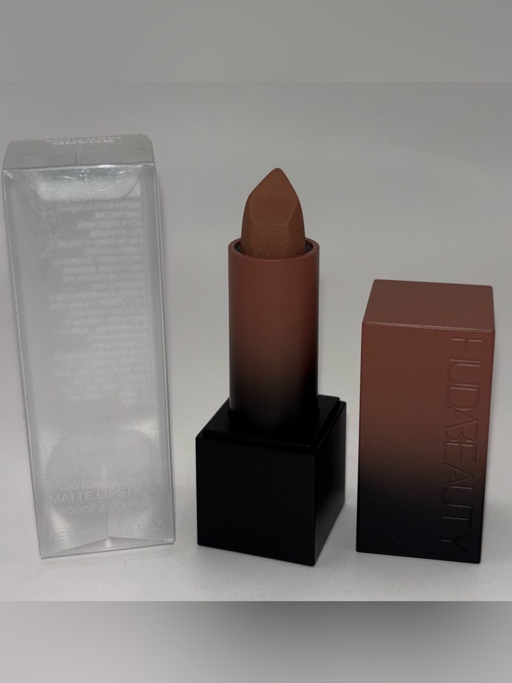 HUDA BEAUTY Matte Lipstick — Warm Brown Nude